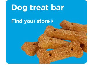 Dog treat bar. Find your store.