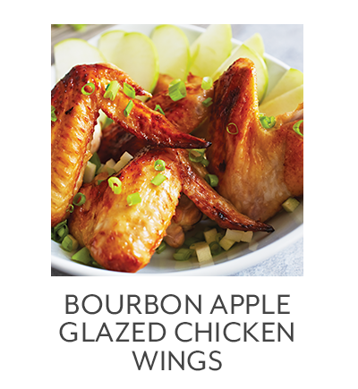 Bourbon Apple Glazed Chicken Wings