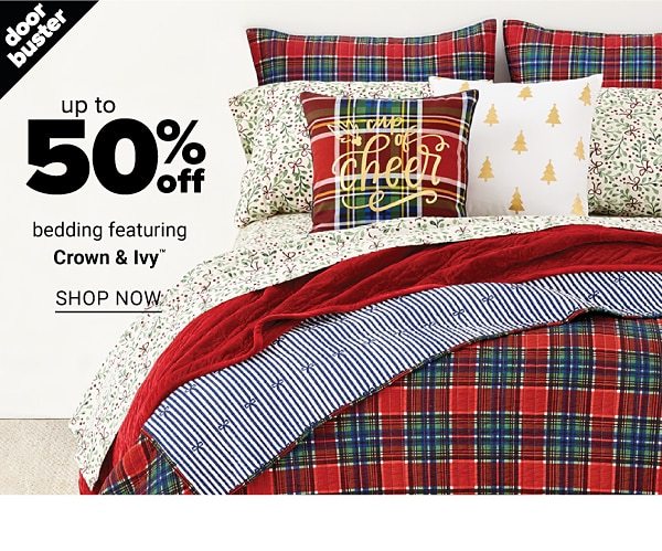 Up to 50% off Bedding feat. Crown & Ivy - Shop Now