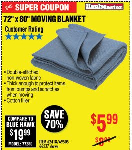  72 in. x 80 in. Moving Blanket