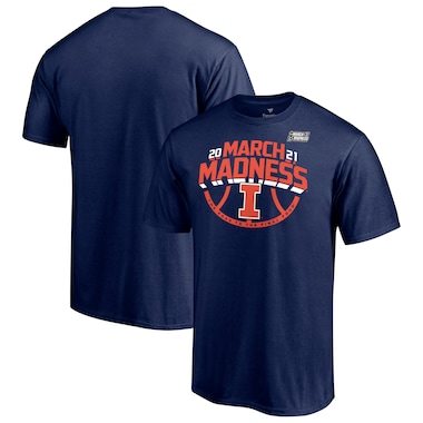 Illinois Fighting Illini Fanatics Branded 2021 March Madness Bound Ticket T-Shirt - Navy