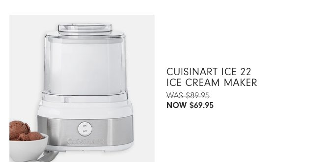 Cuisinart Gelateria Ice Cream Maker NOW $109.96