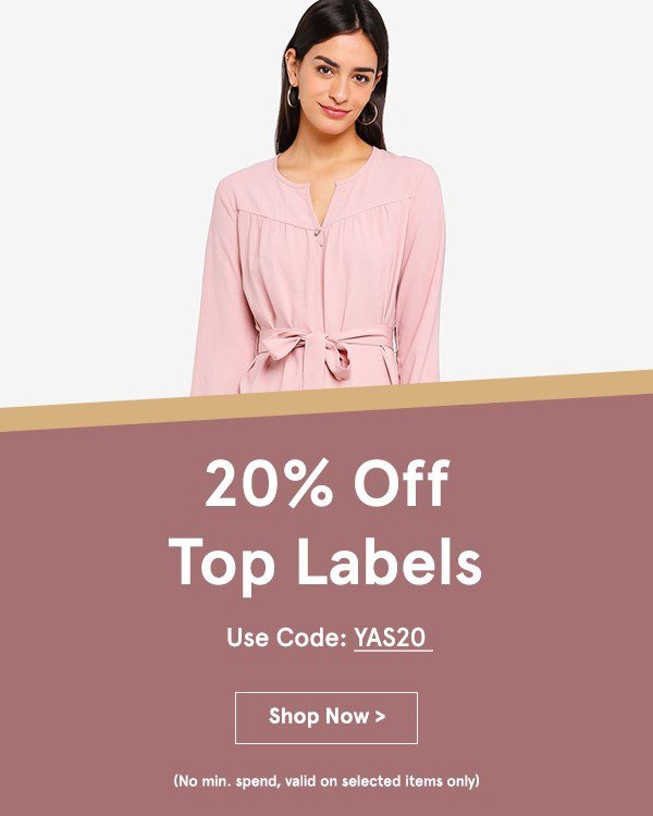 20% Off Top Labels with code YAS20 (no min spend)