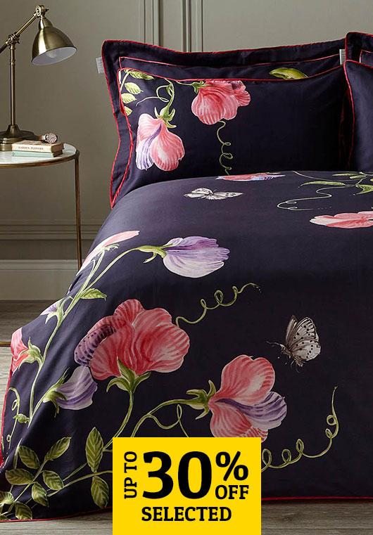 UP TO 30% OFF SELECTED BEDDING