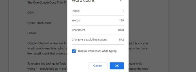 Google's New Real-Time Word Count Tracker is Making Us Anxious