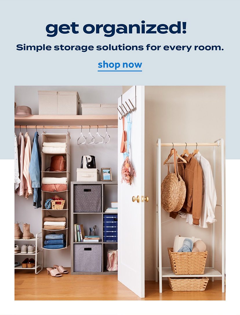 get organized! Simple storage solutions for every room | shop now
