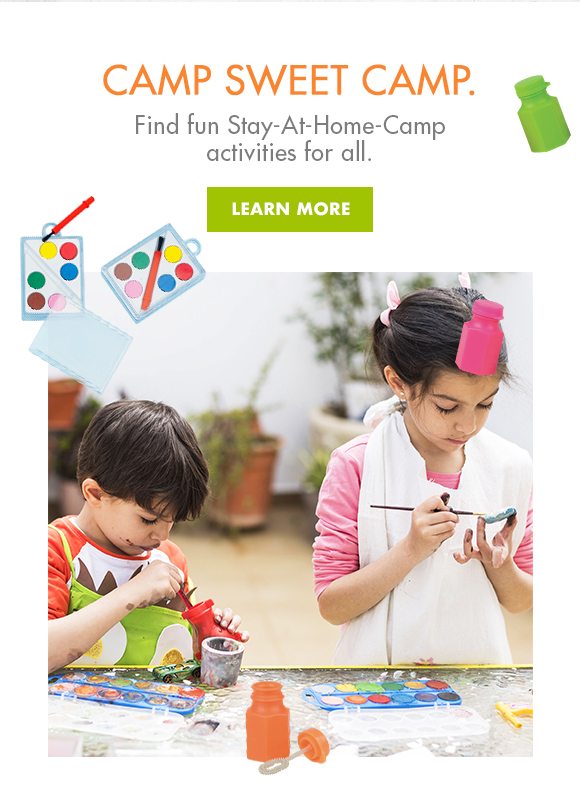 CAMP SWEET CAMP | Find fun Stay-At-Home-Camp activities for all. | Learn More