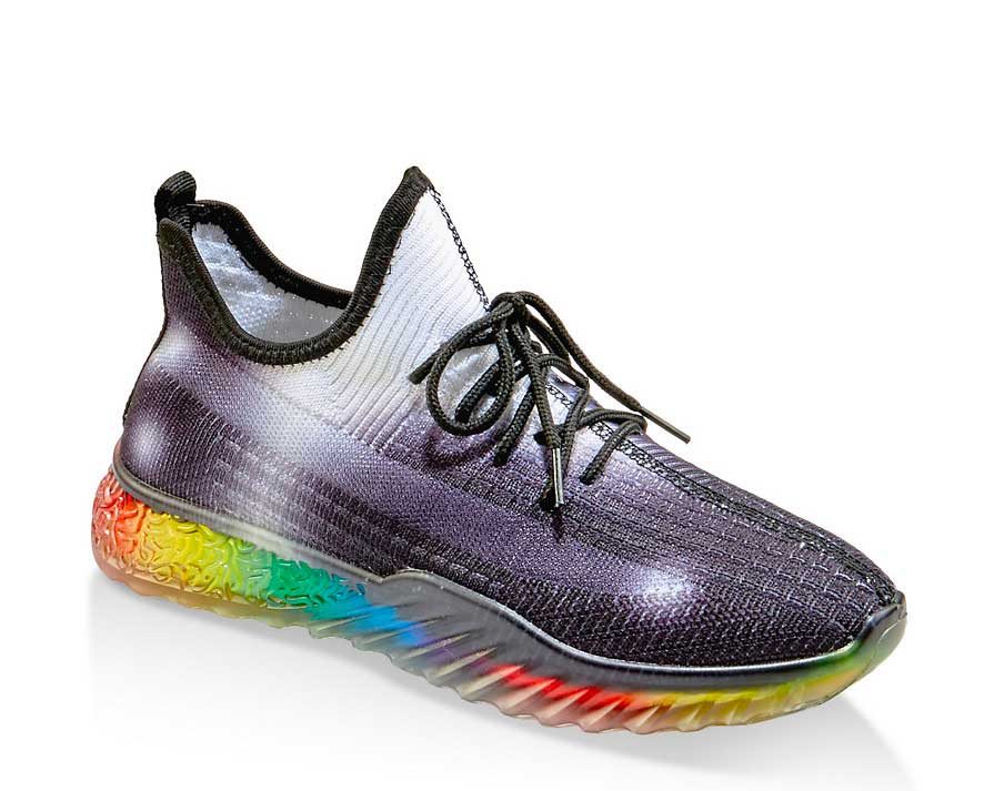 Lace Up Rainbow Sole Sneakers