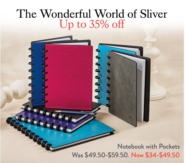 Shop Smooth Sliver Notebook with Pockets