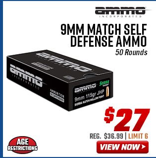 Ammo, Inc. 9mm Match Self Defense Ammo