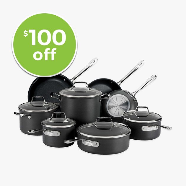 All-Clad B1 Nonstick Hard Anodized 13-Piece Cookware Set