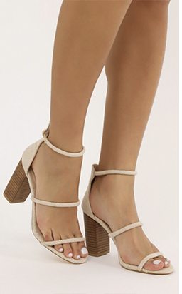 Shop: Billini - Marlie Heels In Natural Linen Look