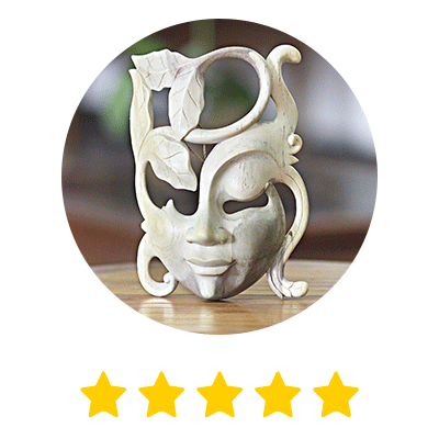 Wooden mask by Eka