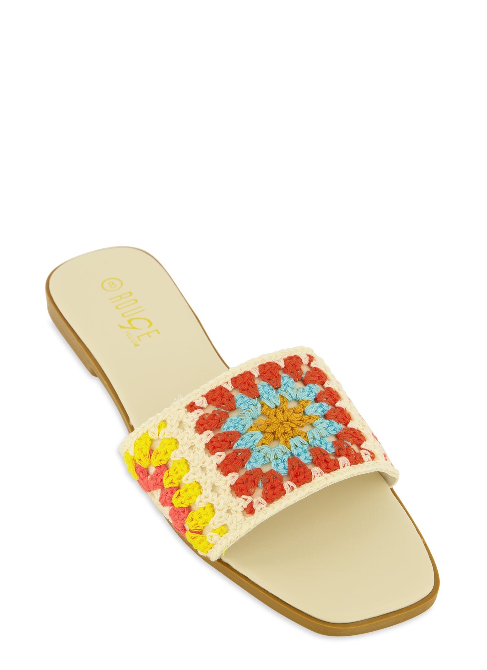Crochet Band Slide Sandals