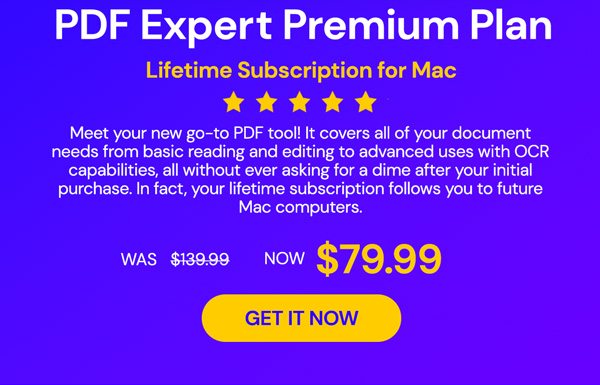 PDF Expert Premium Plan: Lifetime Ownership