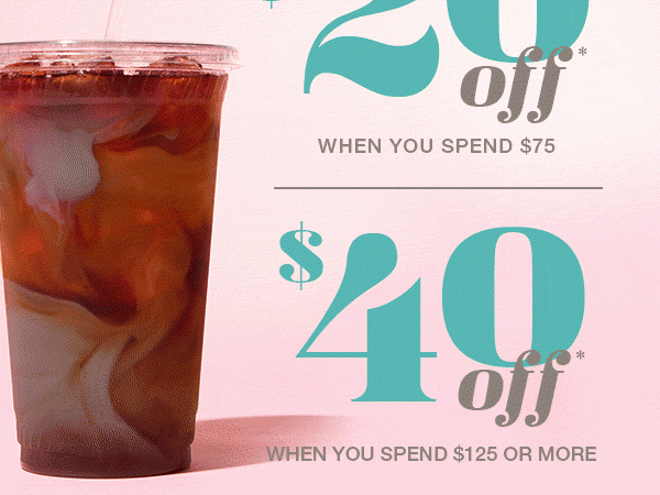 $40 off* when you spend $125 or more. Use promo code: STOCKUP