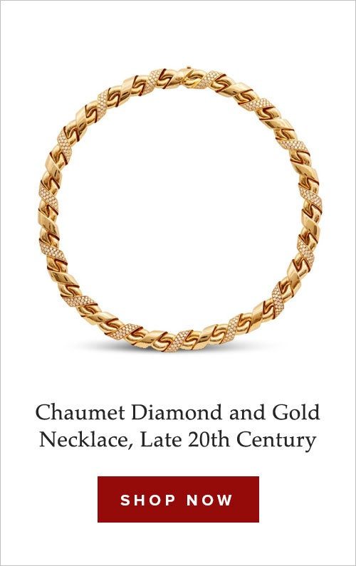 Chaumet Diamond and Gold Necklace, Late 20th Century