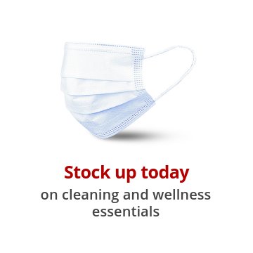 Stock up today on cleaning and wellness essentials