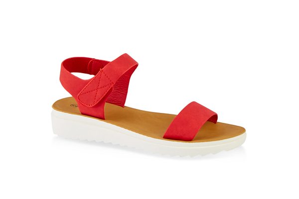 One Band Velcro Ankle Strap Sandals