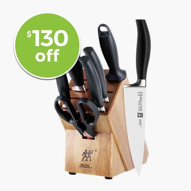 Exclusively Ours℠ Zwilling J.A. Henckels Five Star 8-Piece Knife Block Set - 130dollars off