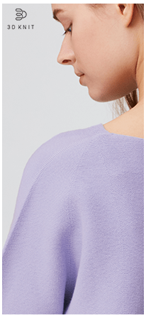 BODY1 PDP10 - 3D COTTON V-NECK PUFF HALF-SLEEVE SWEATER