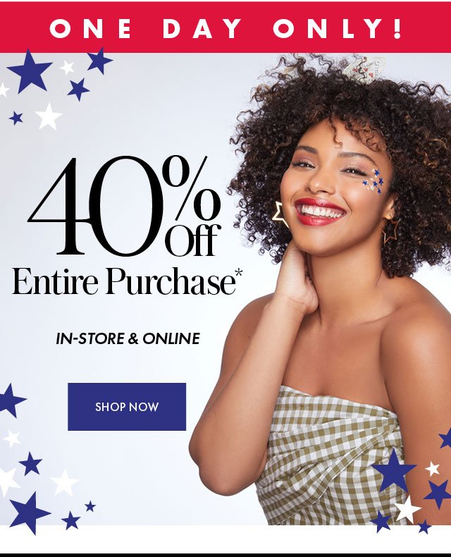 40% Off Your Purchase Hero 