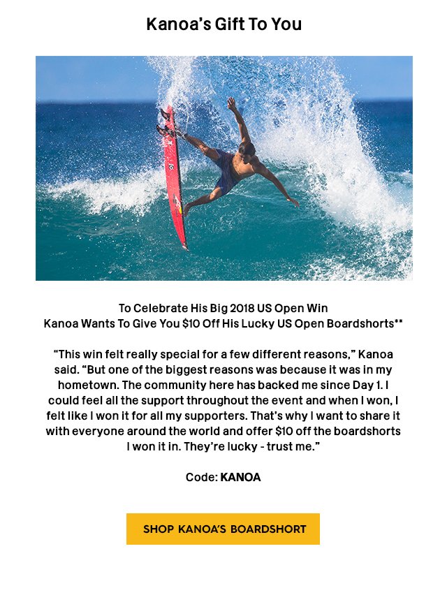 Secondary - Shop Kanoa's Boardshort For $10 Off