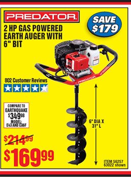  Gas Powered Earth Auger 