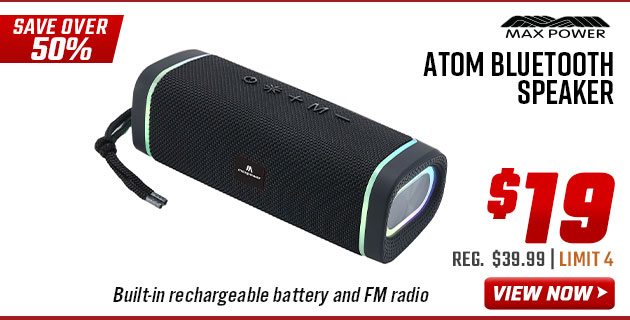 Max Power Atom Bluetooth Speaker