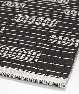 Graphic Stripe Handwoven Flatweave Area Rug