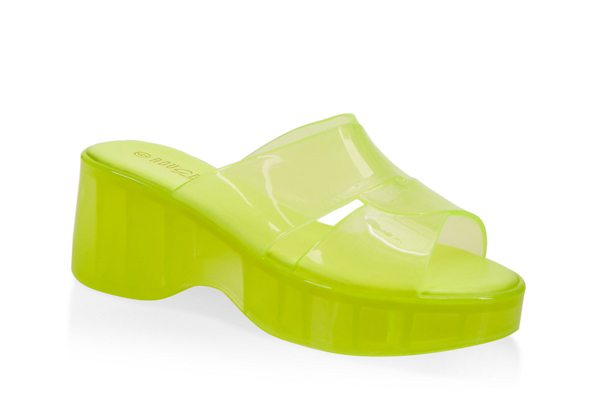 Jelly Platform Slide Sandals