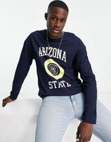 Originals oversized long sleeve t-shirt with Arizona print in navy