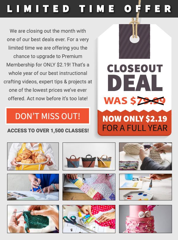 Craftsy Closeout Deal