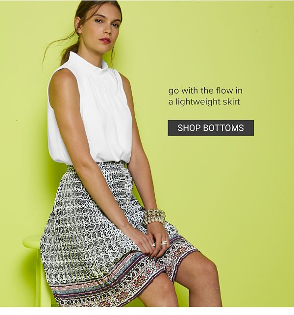 Go with the glow in a lightweight skirt - Shop Bottoms