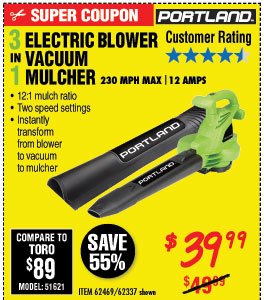 3-In-1 Electric Blower Vacuum Mulcher