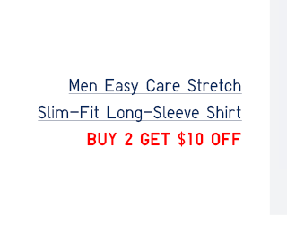 MEN EASY CARE STRETCH SLIM-FIT LONG-SLEEVE SHIRT - BUY 2, GET $5 OFF