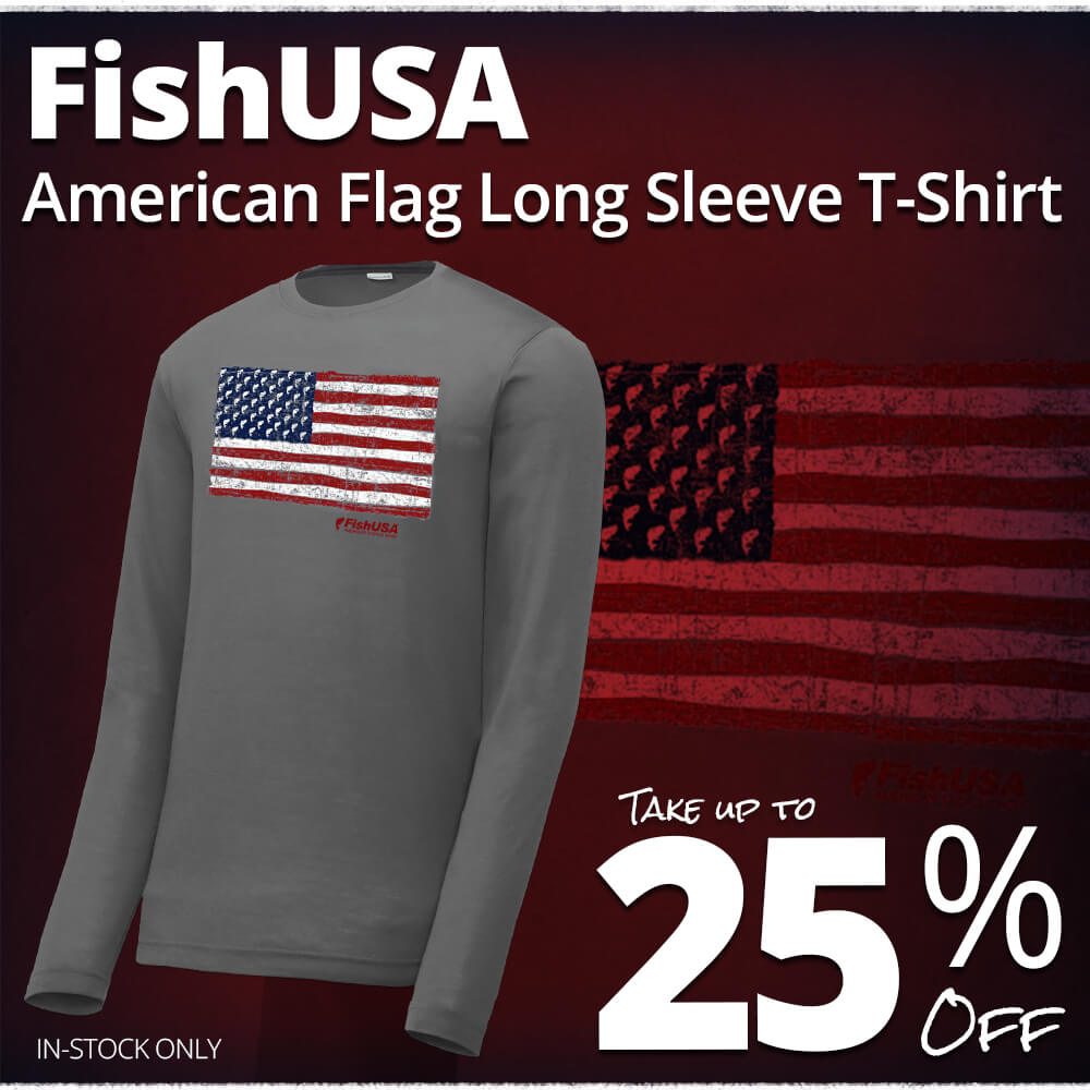 FishUSA American Flag Long Sleeve T-Shirt