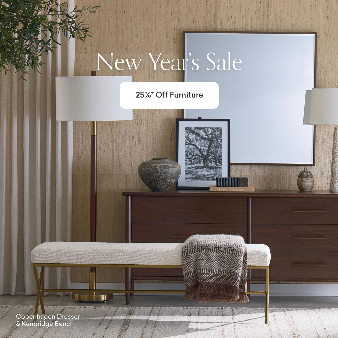 New Year's Sale. 25% off Furniture