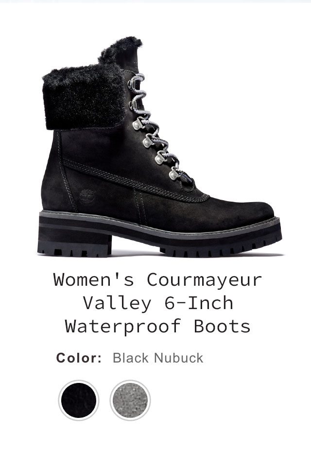 Women's Courmayeur Valley 6-Inch Waterproof Boots - Black