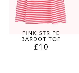 Pink stripe bardot