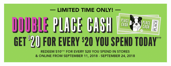 Earn PLACE Double Cash