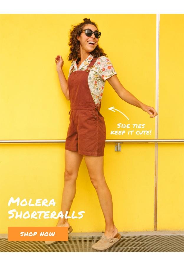 Molera Shorteralls. Side ties keep it cute!