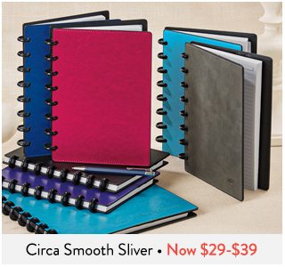 Circa Smooth Sliver Notebook with Pockets