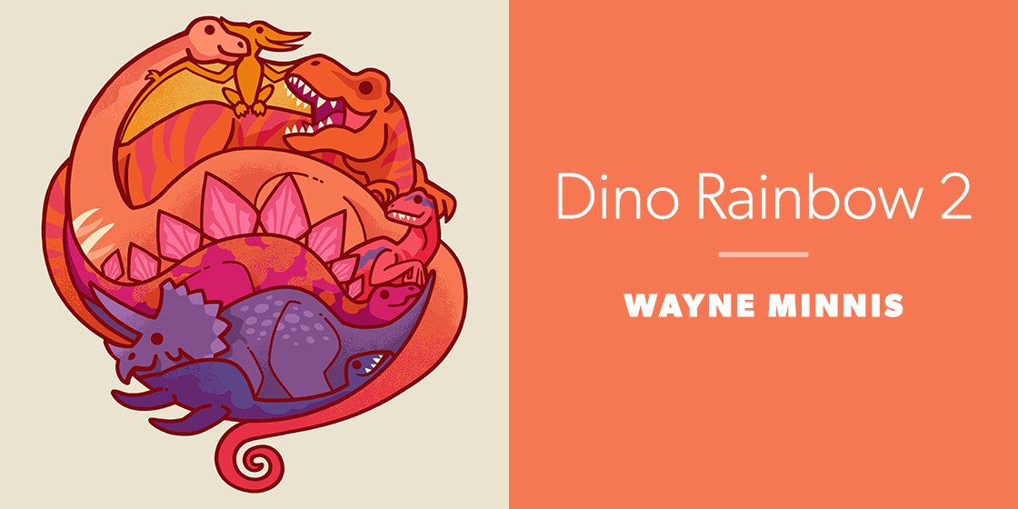 Dino Rainbow 2 by Wayne Minnis