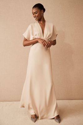 BHLDN Leila Satin Charmeuse Dress