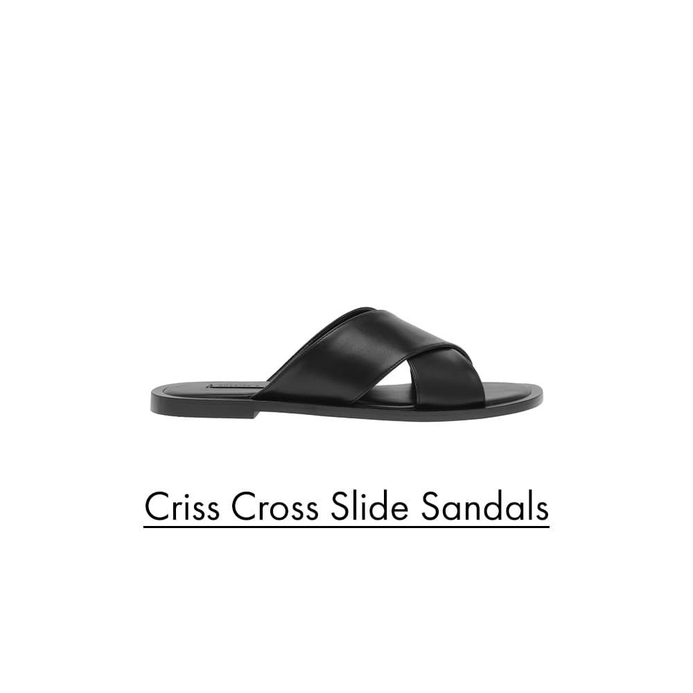 Criss Cross Slide Sandals
