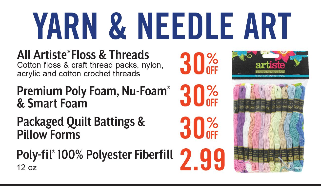 Select Categories Of Yarn & Needle Art On Sale