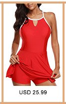 Open Back V Neck Lace Panel Orange Tankini