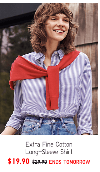 EXTRA FINE COTTON LONG-SLEEVE SHIRT - SHOP WOMEN