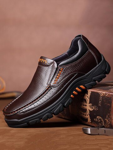 Men Waterproof Non Slip Leather Shoes